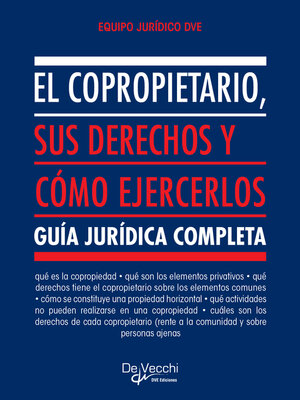 cover image of El copropietario, sus derechos y cómo ejercerlos